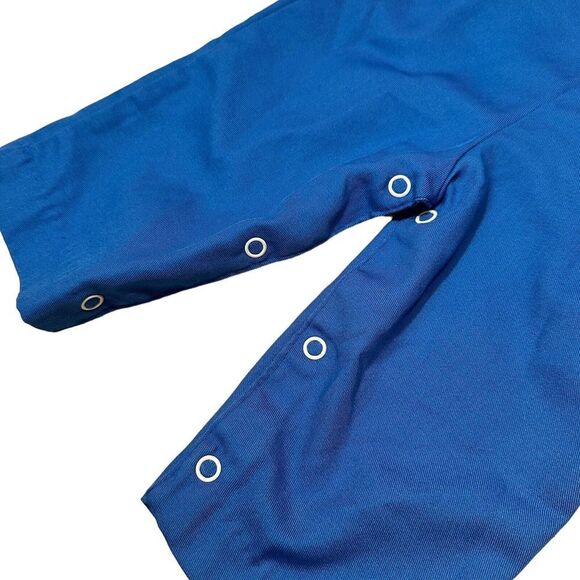 Vintage Kids Overalls Toddler blue cars 12 months snap buckles leg snaps primary - Picture 4 of 7